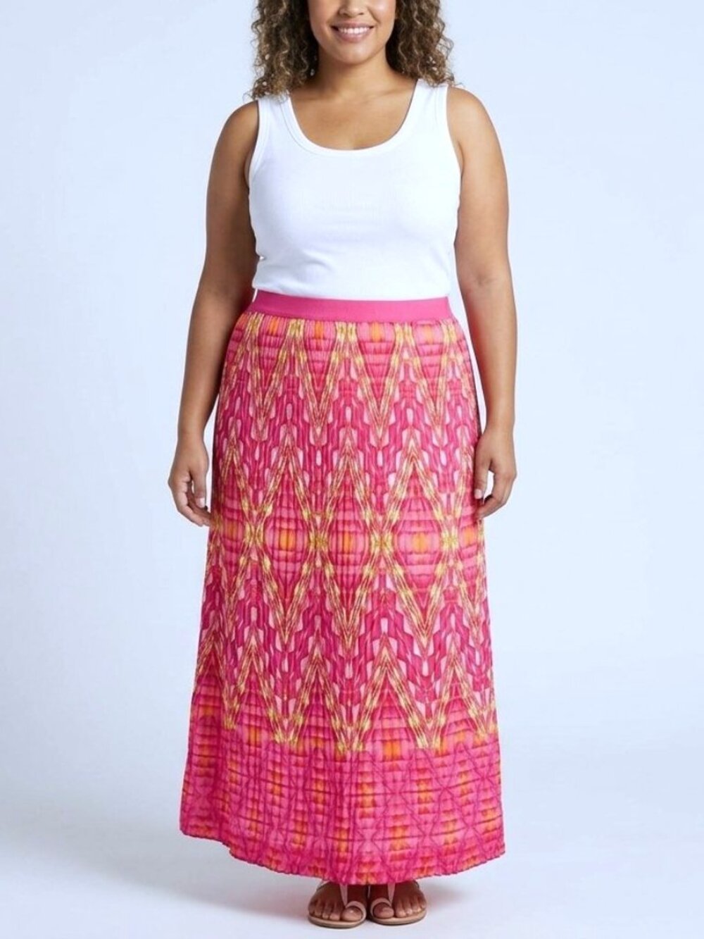 RUBY RD. Pleated Maxi Skirt. Plus Size 20W